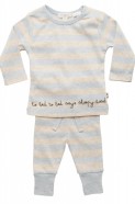 Baby Boys Organic Winter Pyjamas - sky sleep stripe